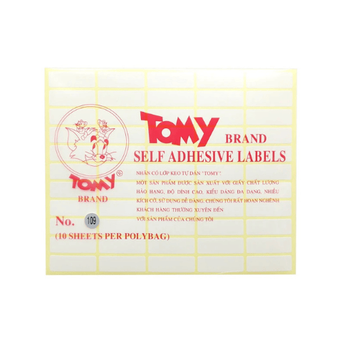 Giấy dán nhãn Tomy 10 tờ/xấp