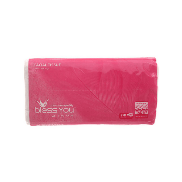 Khăn giấy lụa rút 2 lớp Bless You Alavie - 250 tờ (Khăn softback Blessyou 250 tờ)