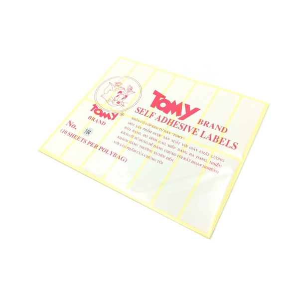 Giấy nhãn Tomy 104 10tờ/xấp