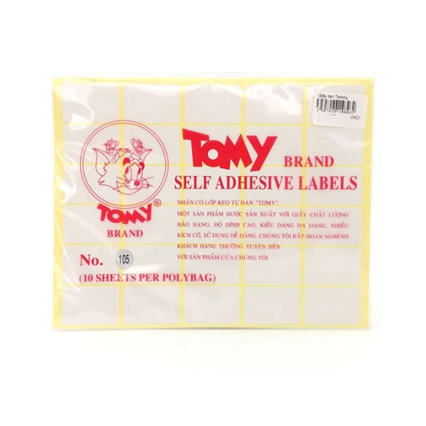 Giấy nhãn Tomy 105 10tờ/xấp