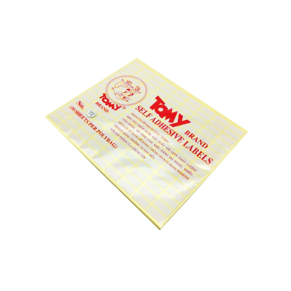 Giấy nhãn Tomy 112 (8x206mm) 10tờ/xấp