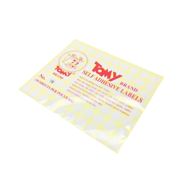 Giấy nhãn Tomy 116 10tờ/xấp