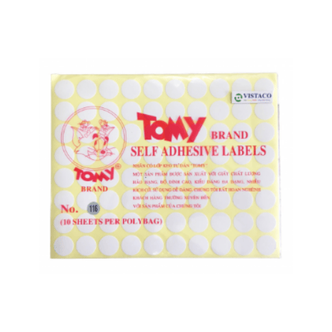 Giấy dán nhãn Tomy 10 tờ/xấp