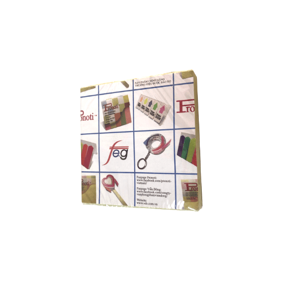 Giấy notes 3x3 Pronoti - độ dính cao 100 tờ/xấp ( Giấy dính cỡ 30300 )