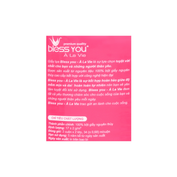 Giấy vệ sinh Bless you 10 cuộn lốc