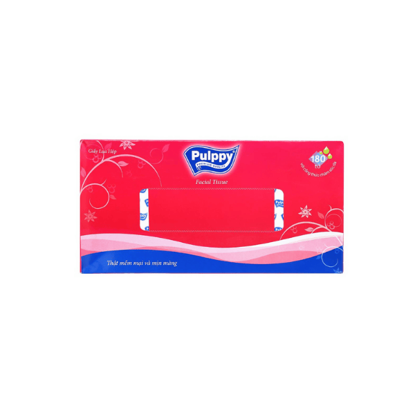 Khăn giấy lụa hộp Pulppy 5 hộp lốc 180 tờ
