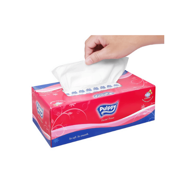 Khăn giấy lụa hộp Pulppy 5 hộp lốc 180 tờ