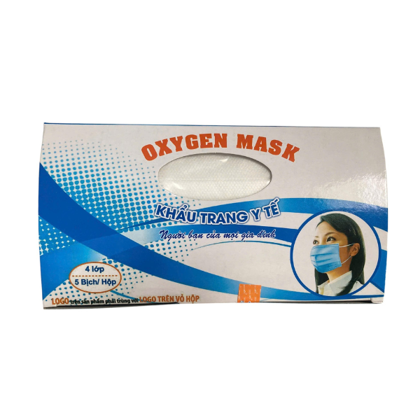 Khẩu trang y tế 4 lớp trắng ( Khẩu trang Oxygen Mask Trắng)
