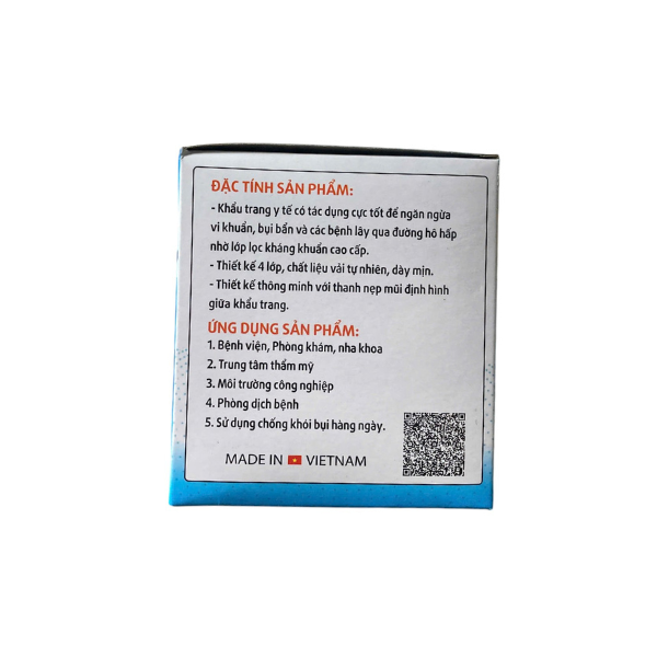 Khẩu trang y tế xanh 4 lớp ( Khẩu trang Oxygen Mask Xanh )