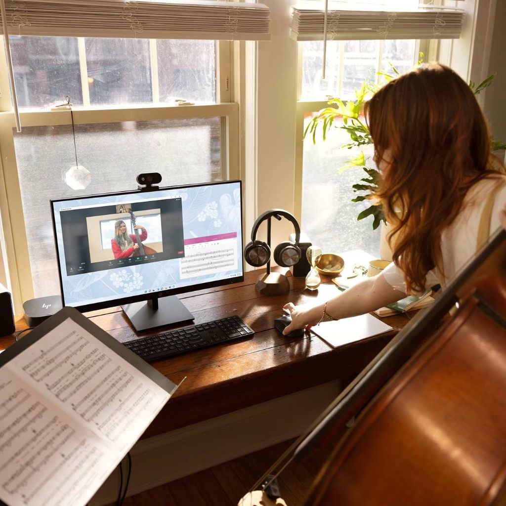 Màn hình máy tính HP V24i G5 23.8INCH, Full HD 75Hz VGA HDM, DP LED IPS, ĐEN