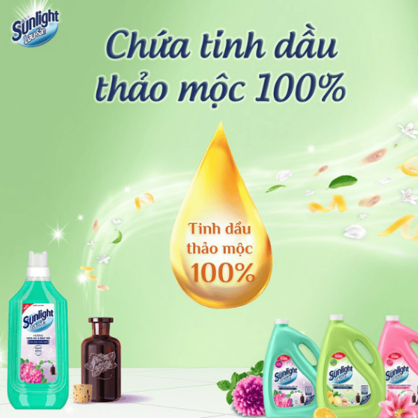 SUNLIGHT NLS Tinh dầu thảo mộc Hoa hạ Bạc hà 1kg/12 chai