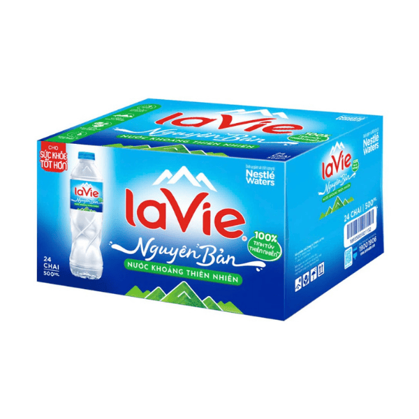 Nước uống tinh khiết thiên nhiên Lavie 500ml*24 chai