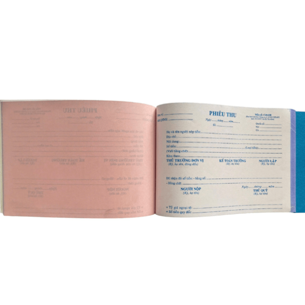 Phiếu thu 3 liên  (50 bộ) 13*19