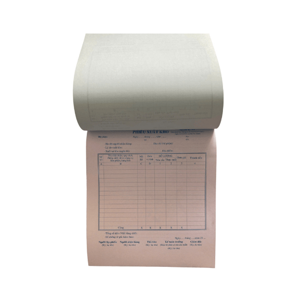 Phiếu xuất kho 3L A4 (50 bộ)