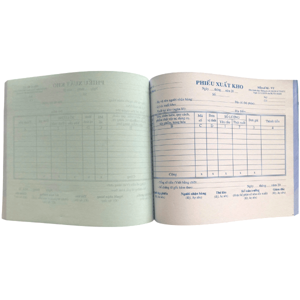 Phiếu xuất  kho 3 liên (50 bộ) 16*21 ( Biểu mẫu 3 Liên - 50 bộ (Phiếu Xuất kho) )