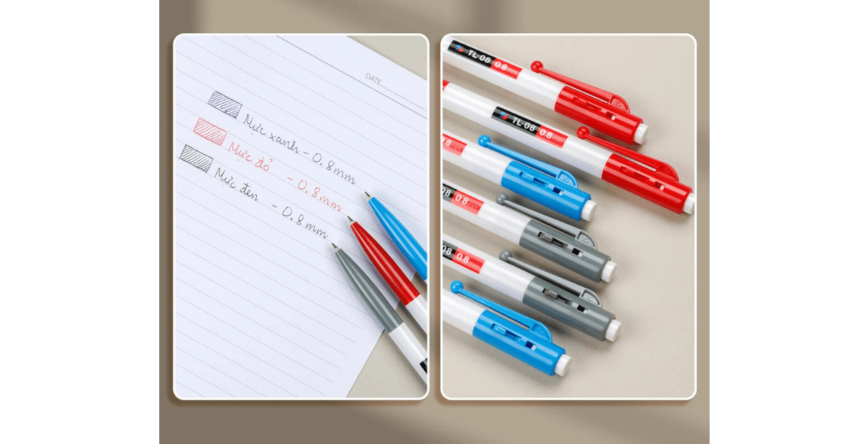 Bút bi TL08 đen Thiên Long