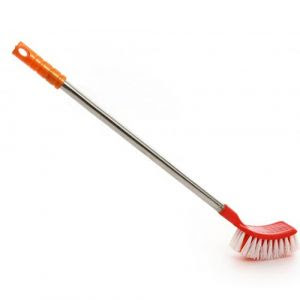 Cọ chà toilet đầu vuông(Cọ cong inox)