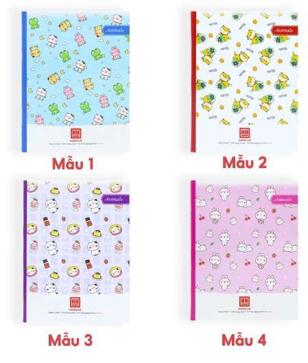 Tập 200 trang (4 ô li) 70gms Hồng Hà TB4  0442