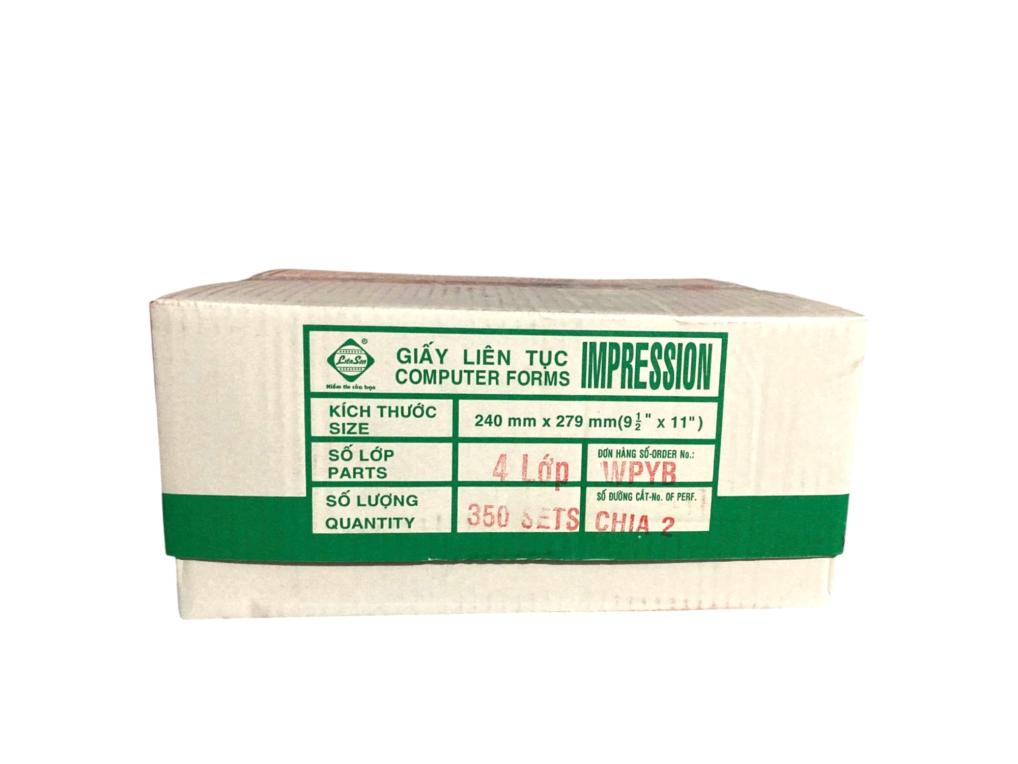 Giấy in liên tục 4 liên khổ 240x279