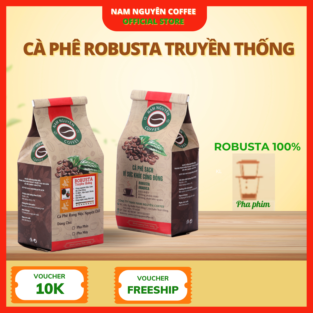 Cà phê Robusta Truyền Thống 5kg , cà phê giá sỉ dành cho chủ quán