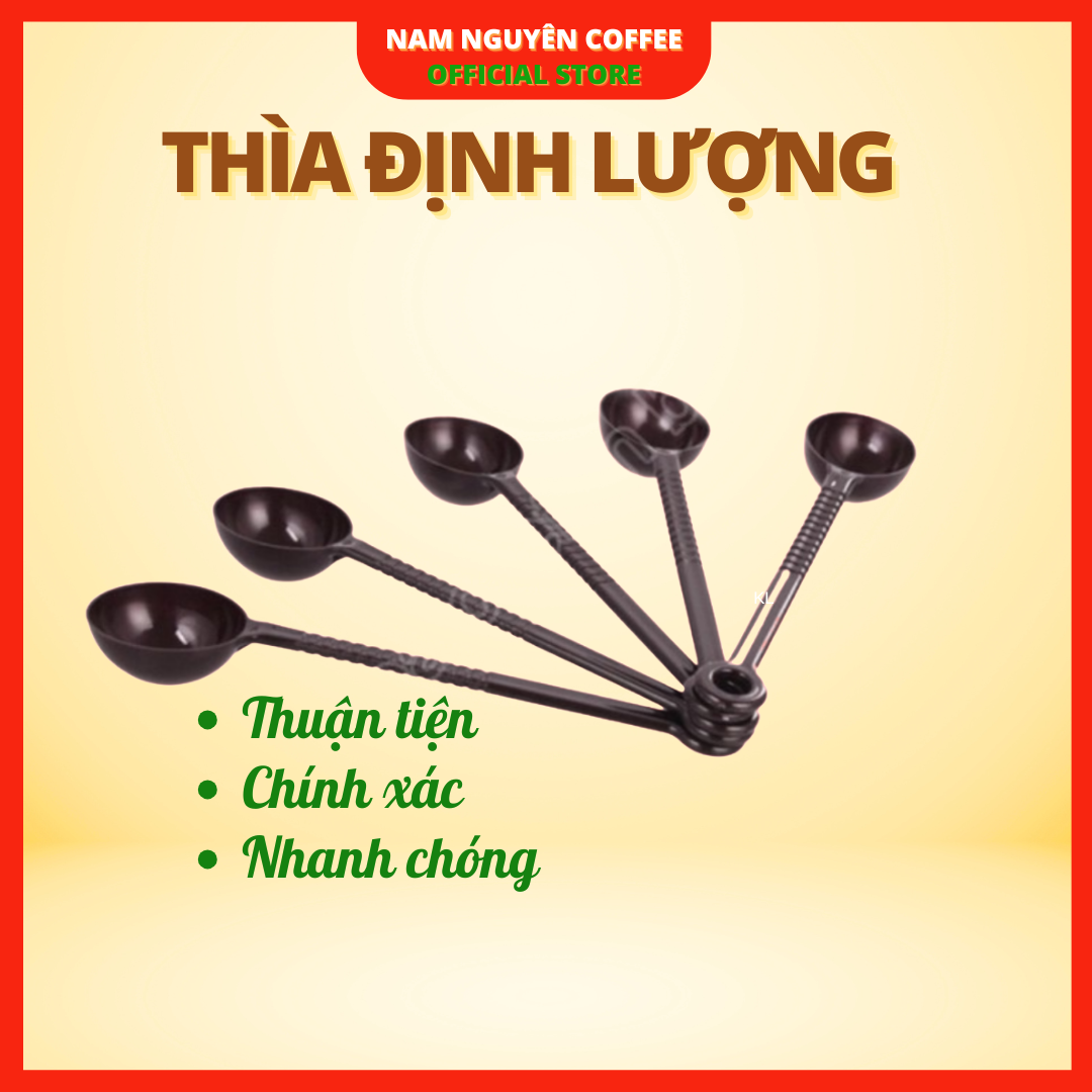 Thìa định lượng cà phê bột 10g được thiết kế dài 21cm, thuận tiên cho việc pha cà phê  đến từ Nam Nguyên Coffee