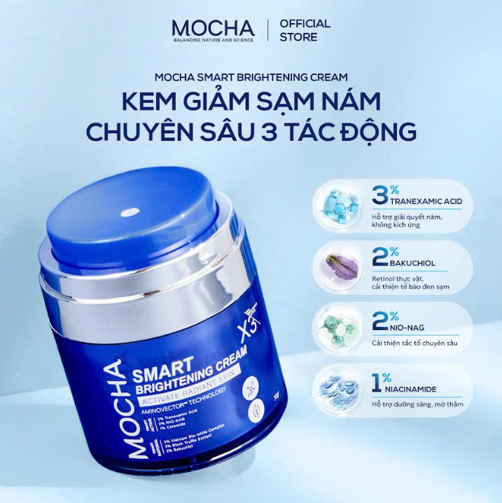 Combo Chăm Sóc Da Nám Hiệu Quả: Kem Dưỡng Nám & Tinh Chất Nám + Tặng 1 Kem Chống Nắng + 1 Sữa Rửa Mặt B5
