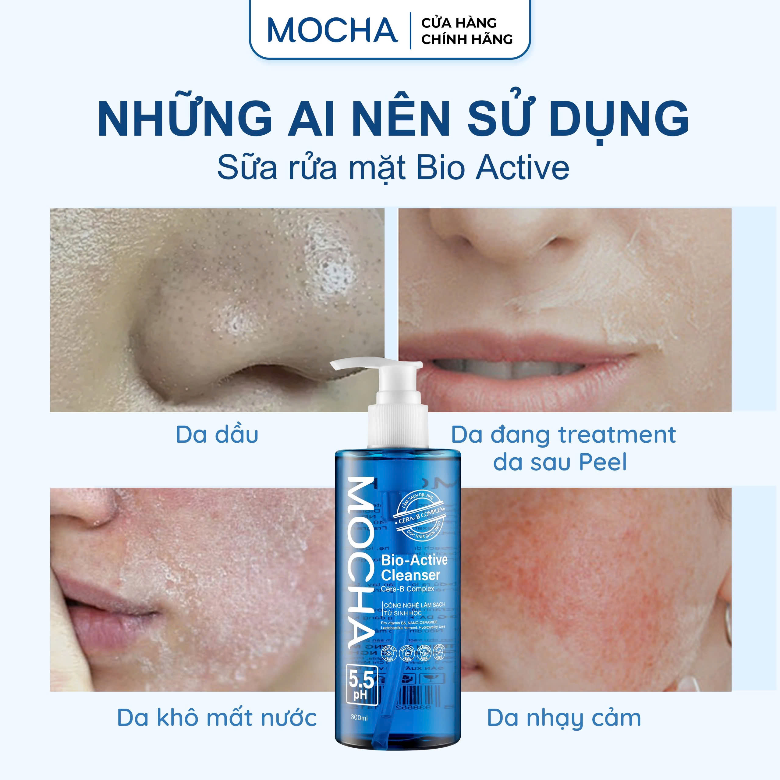 Sữa rửa mặt làm sạch sâu - bảo vệ da từ công nghệ sinh học  BIO-ACTIVE CLEANER