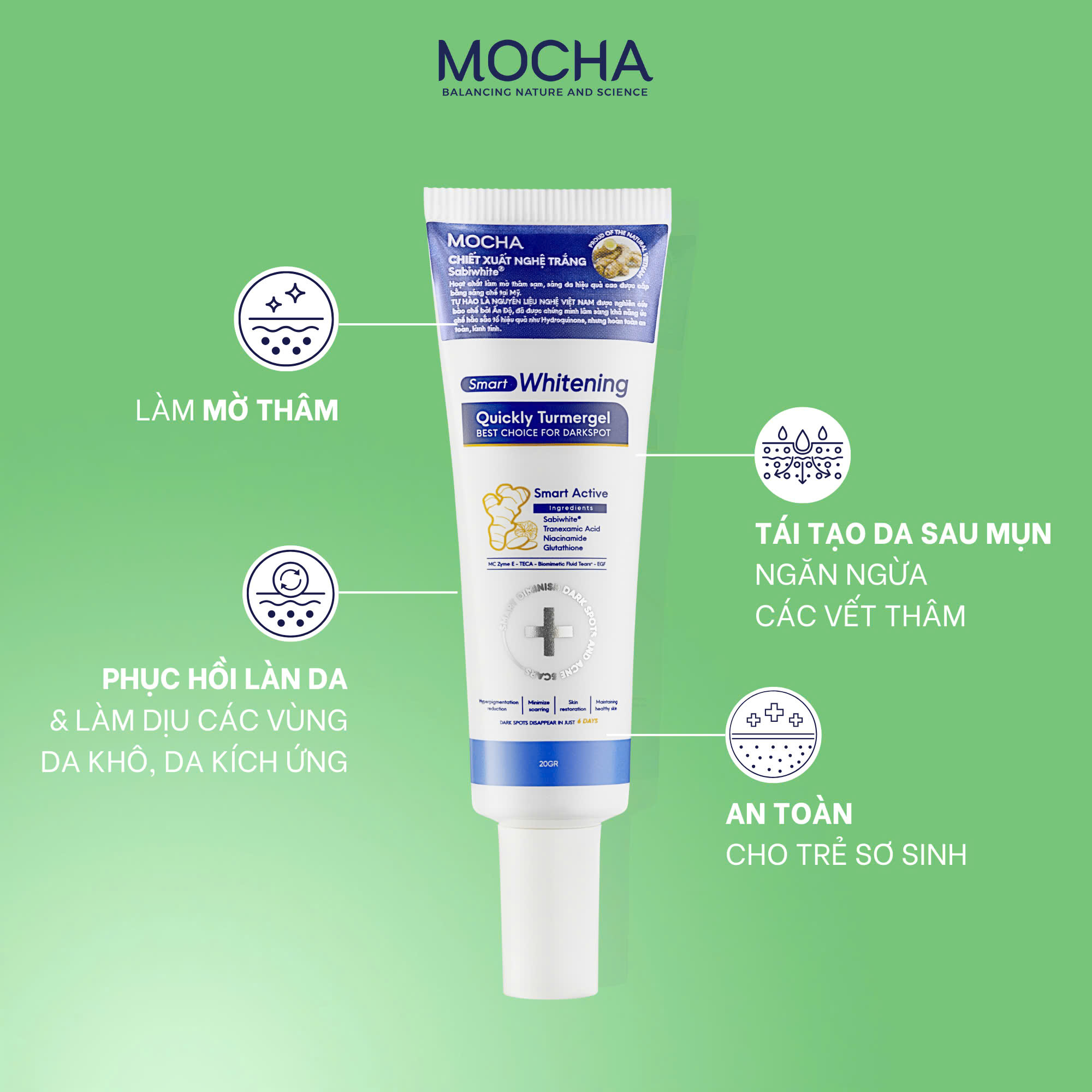 GEL DƯỠNG GIẢM THÂM MỤN CHUYÊN SÂU - Smart Whitening