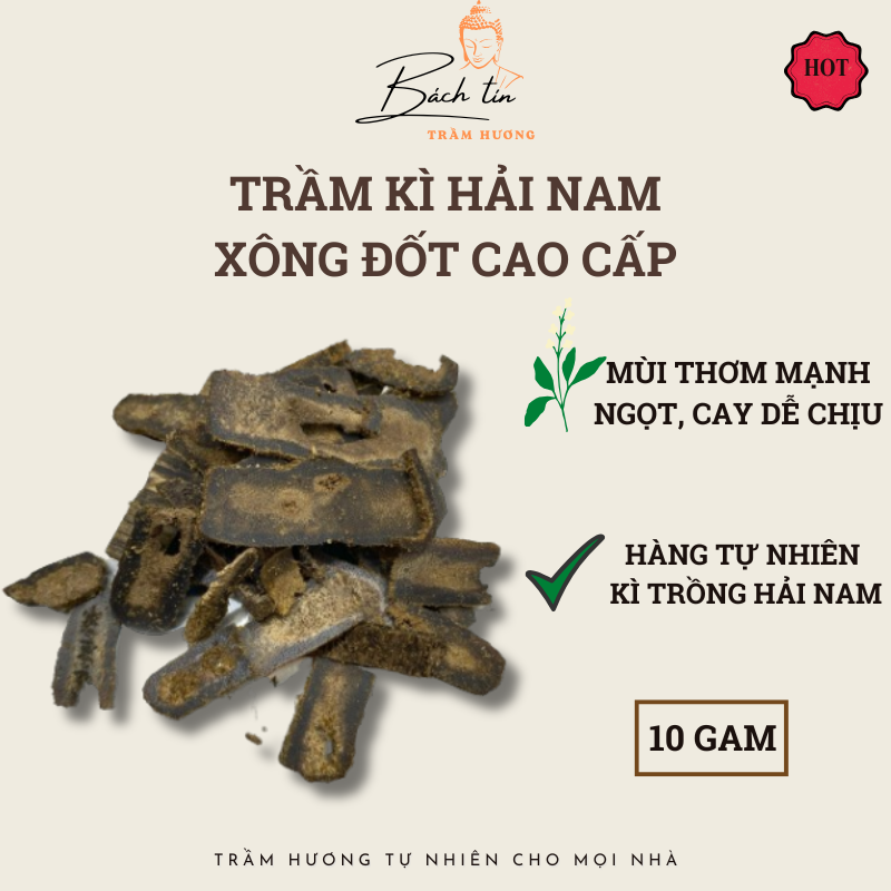 Vụn xông đốt trầm Kì Hải Nam cao cấp lọ 10 gram 120