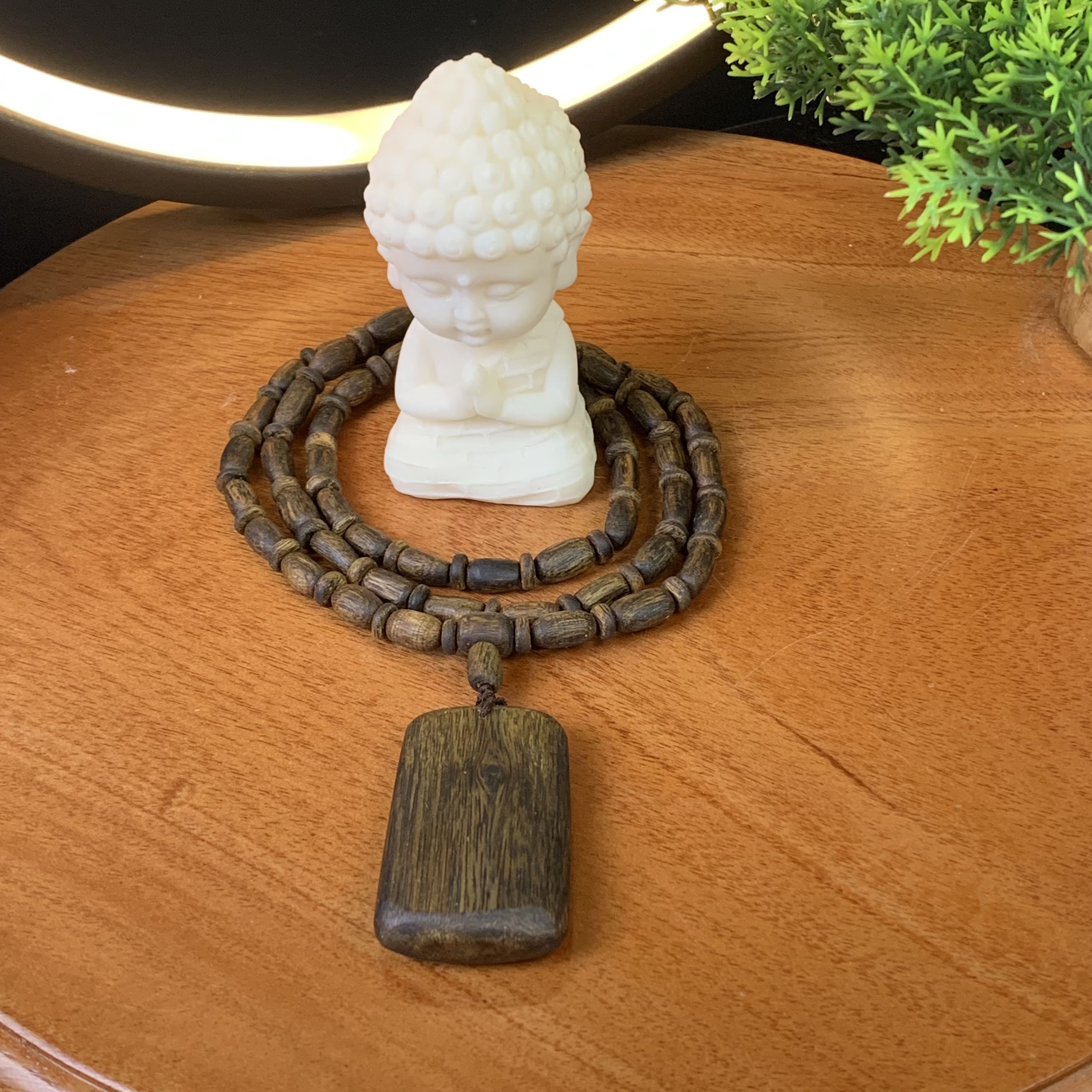 [LIVE] Vòng cổ trầm hương Kỳ Hải Nam cận chìm thơm nhẹ dễ chịu kèm mặt dây 20g 136