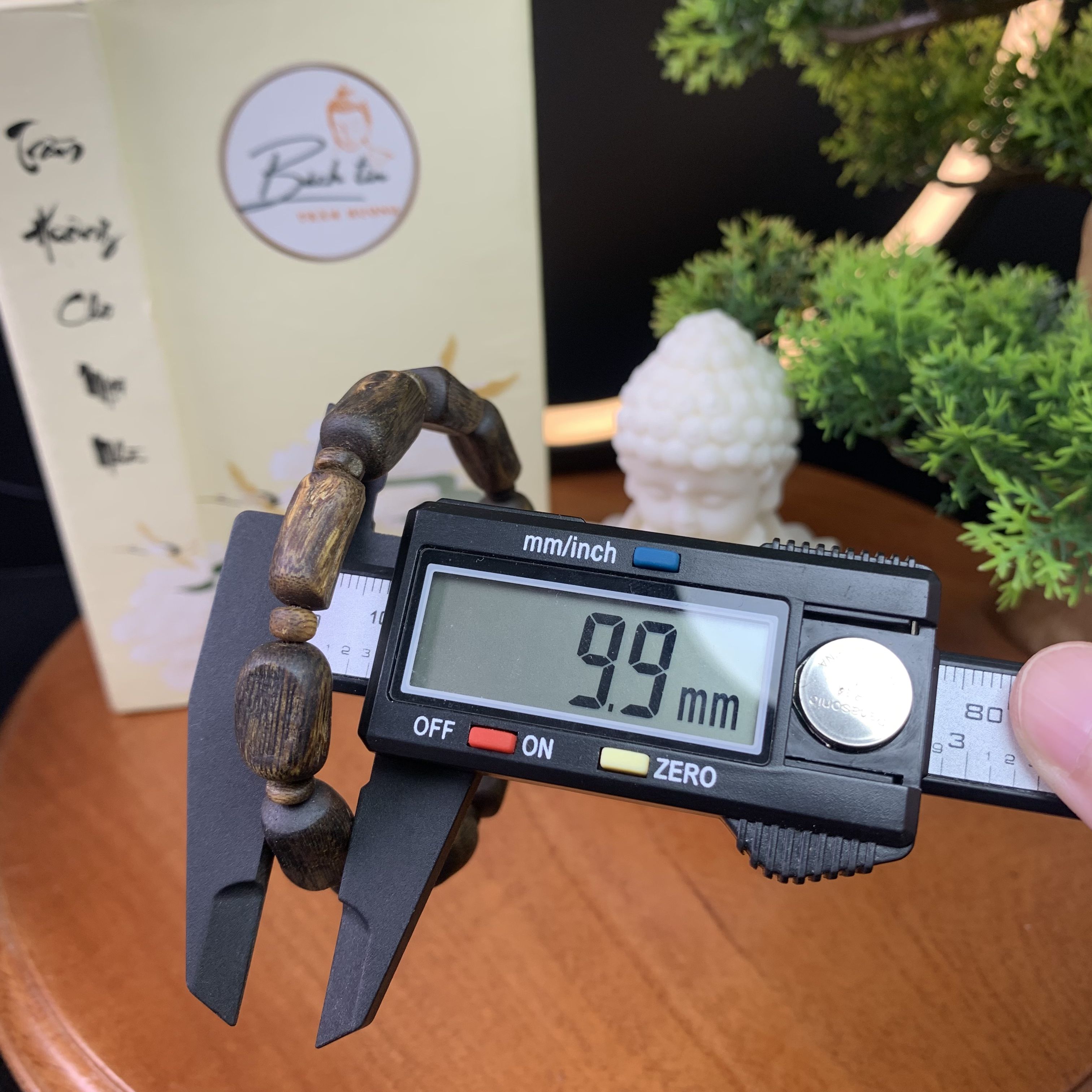 [LIVE] Vòng tay trầm hương Kì Hải Nam chìm nước Tâm Kì dầu đốt trúc 9-10li dầu đen 046-09