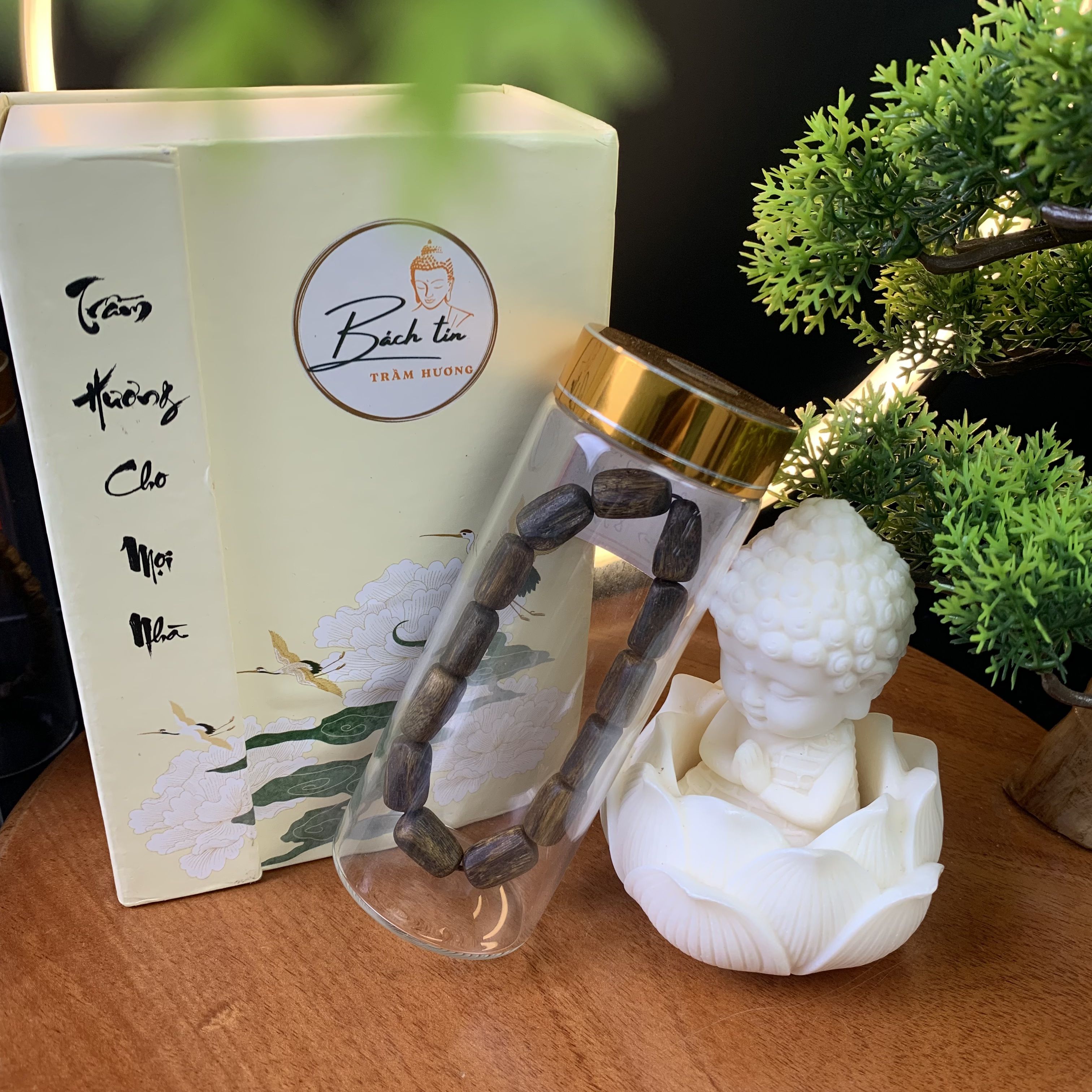 [LIVE] Vòng tay trầm hương Kỳ Hải Nam Tâm Kỳ Dầu dạng trụ trúc thô 9-10li 028