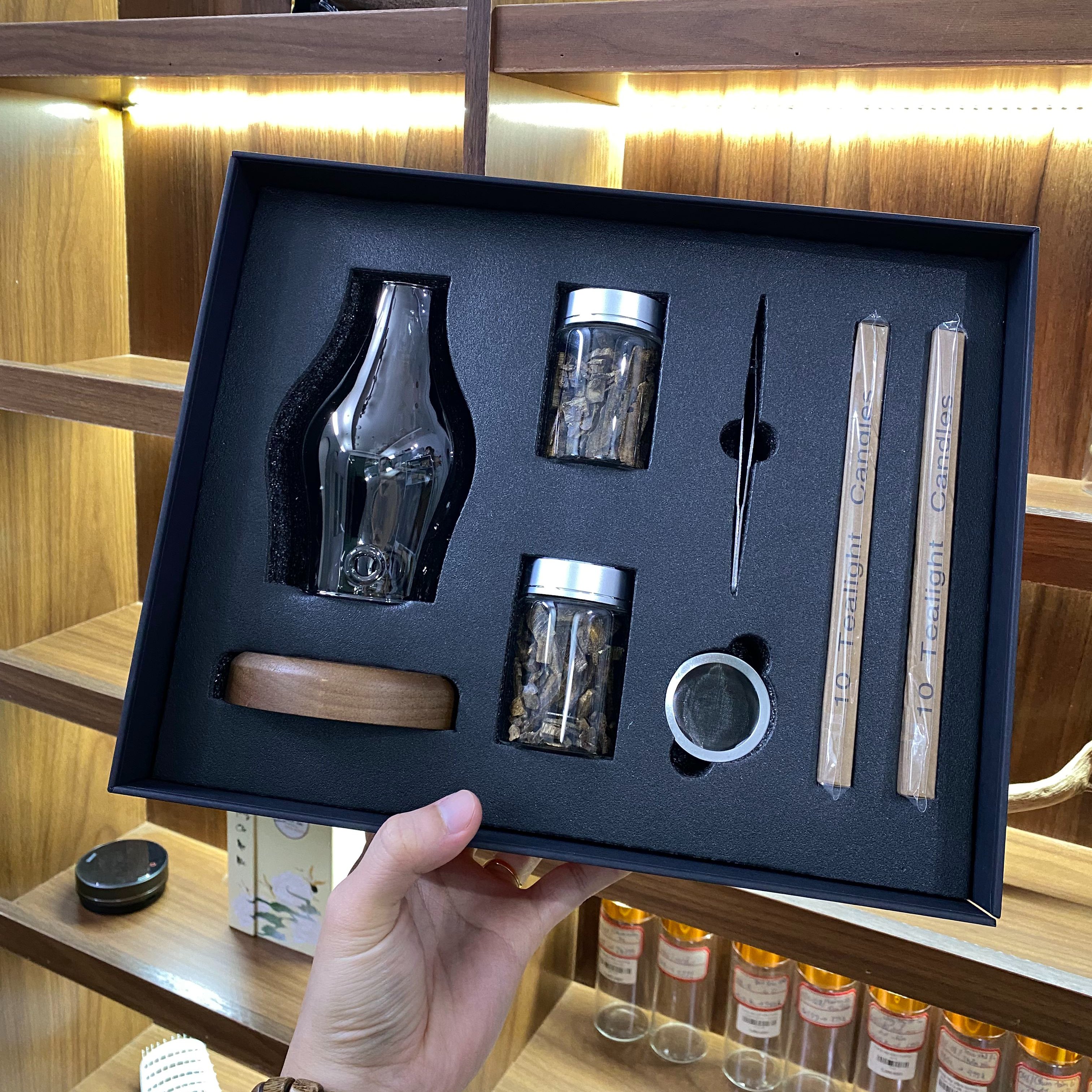 [WEB] Bộ Quà Tặng Xông Trầm, Quà Tết - Tặng Đối Tác Bạn Bè Người Thân 40g Trầm