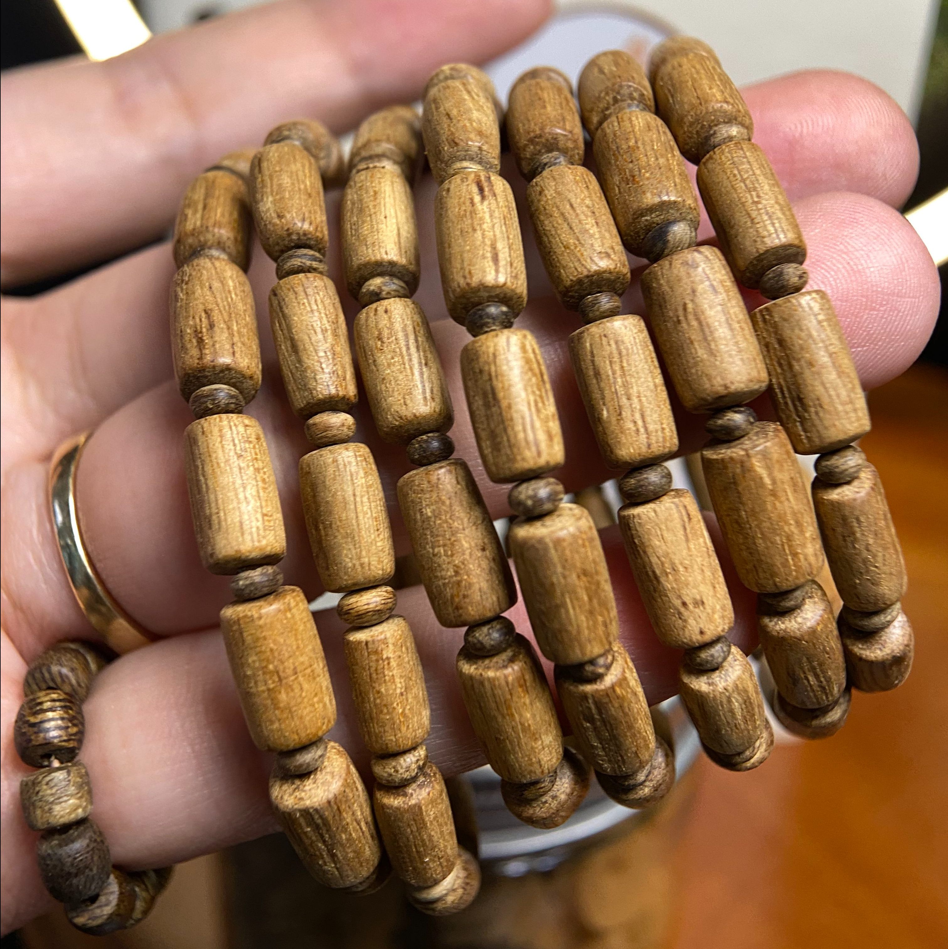 Vòng tay trầm hương Terenganu hạt 5li nhỏ tay nữ hoặc trẻ em 055