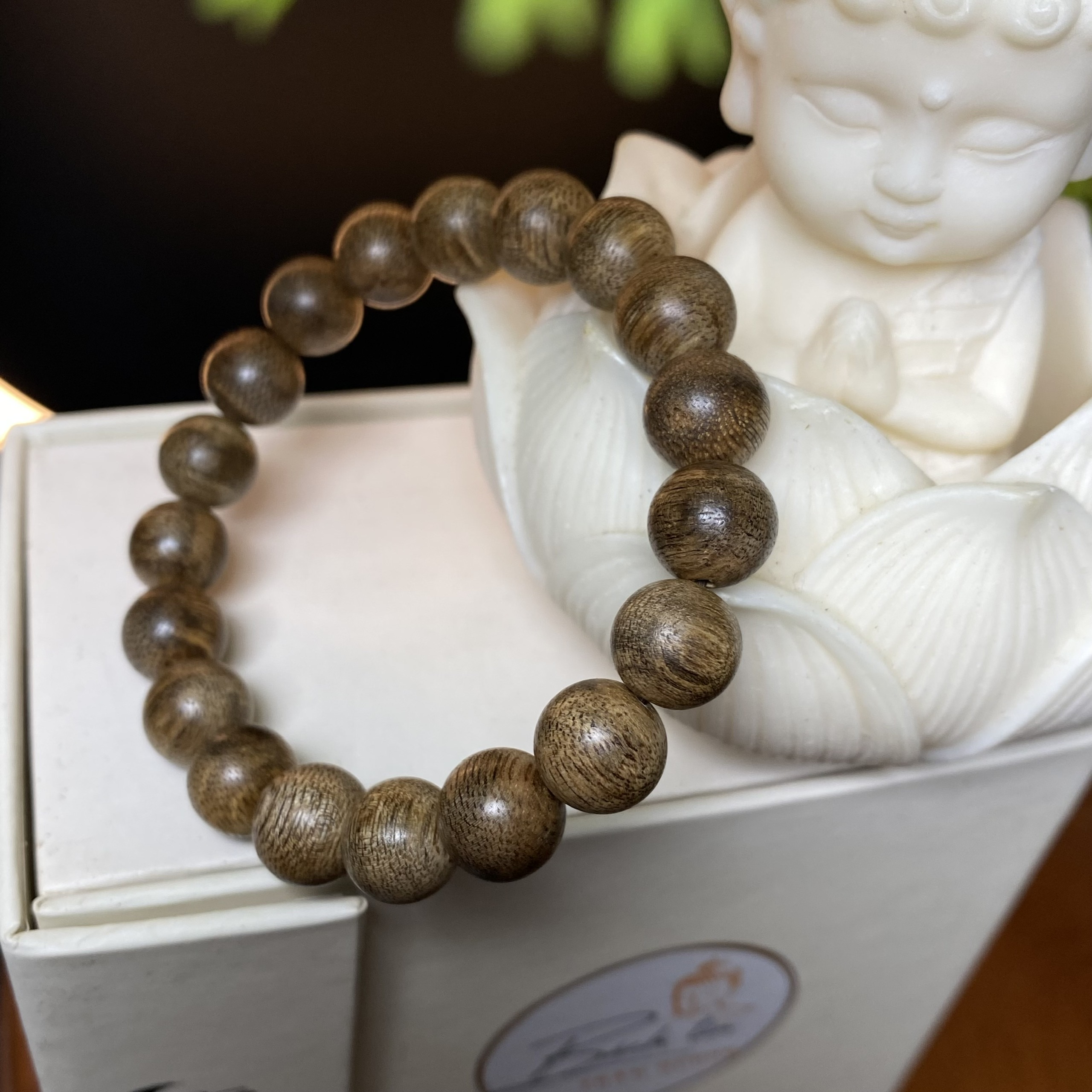 Vòng trầm hương tốc Việt hạt tròn đơn thơm ngọt 060
