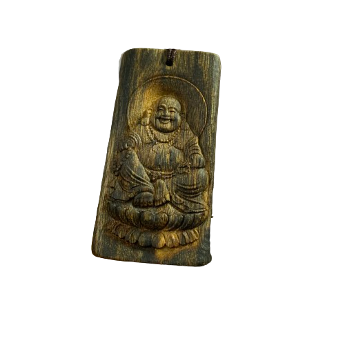 [LIVE] Mặt dây chuyền trầm hương Kì Hải Nam cận chìm khắc hình Phật Di Lạc 129