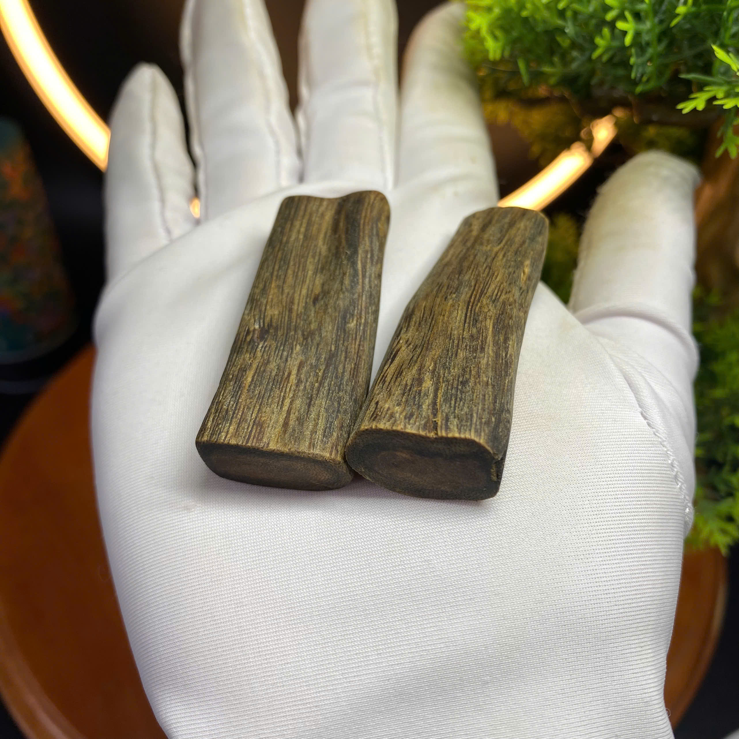 [LIVE] Mặt dây chuyền trầm hương Kì Hải Nam chìm nước dầu đen 5-6g trên mặt 127