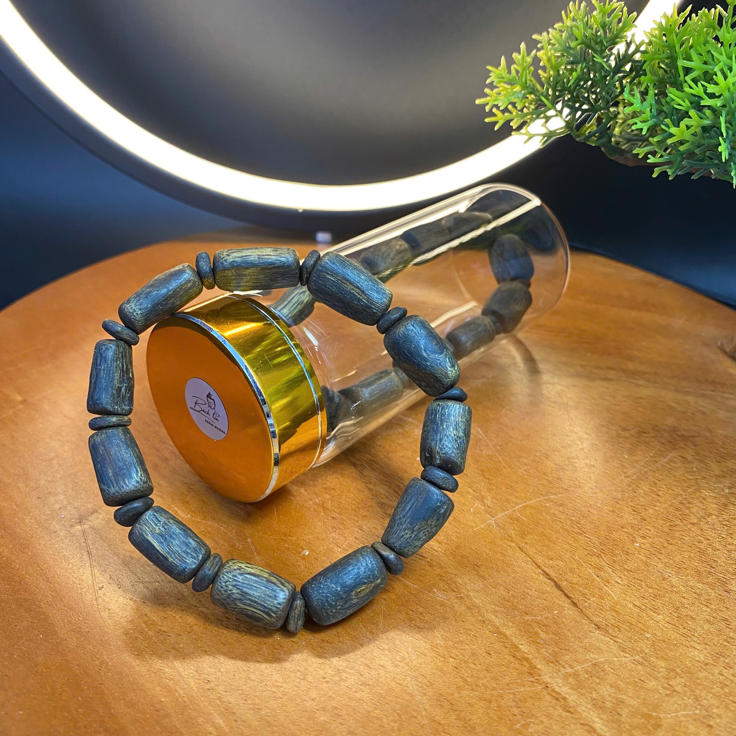 [LIVE] Vòng tay trầm hương Kì Hải Nam chìm nước Tâm Kì dầu đốt trúc 10-12li dầu đen 046