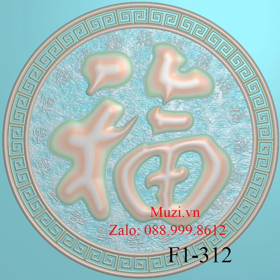 MẪU CNC MẶT DÂY CHUYỀN CHỮ PHÚC (F1-312)