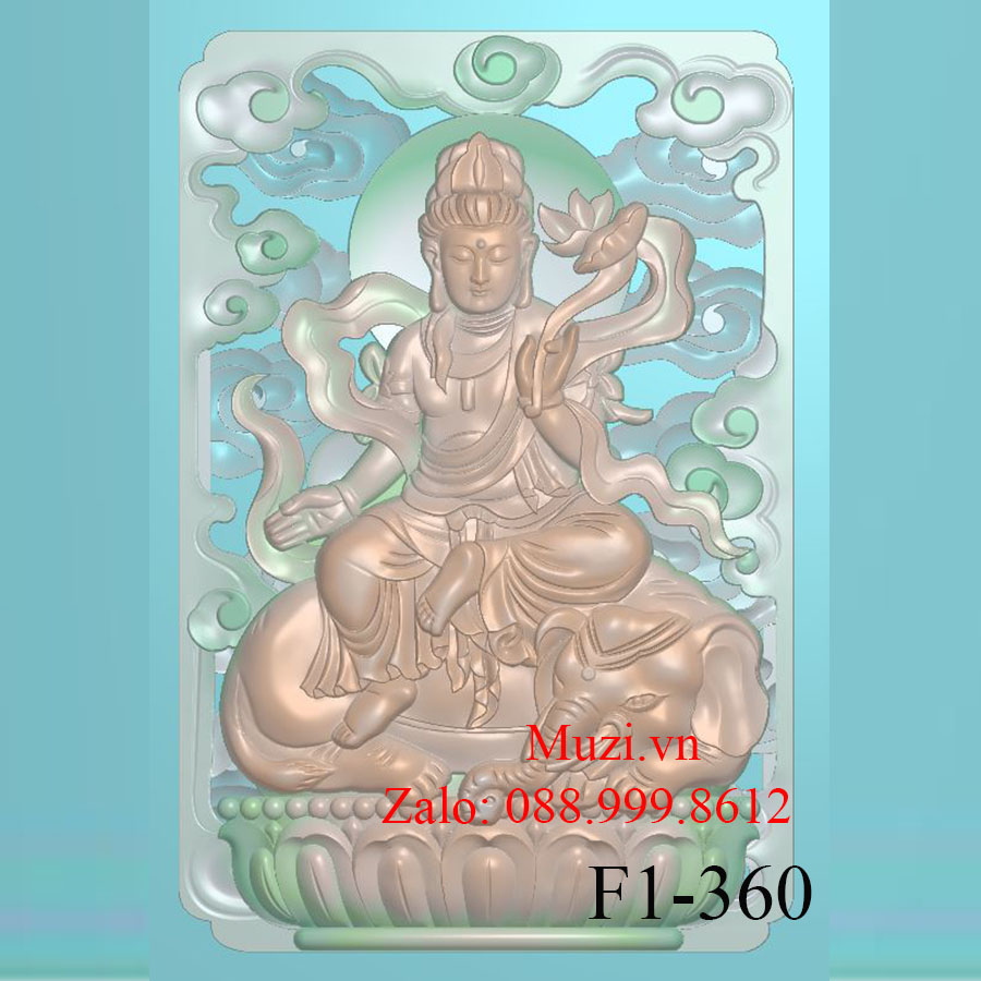 MẪU CNC PHẬT PHỔ HIỀN BỒ TÁT (F1-360)