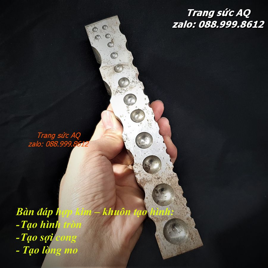 Đáp tạo hình tròn, oval, bán nguyệt, rãnh vuông - Dụng cụ kim hoàn