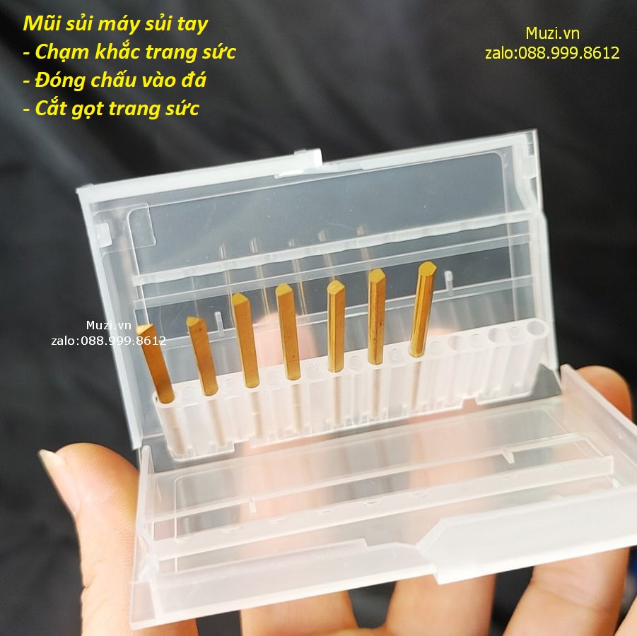 Mũi Sủi Chạm Khắc Hoa Văn Vàng Bạc - Dụng Cụ Kim Hoàn