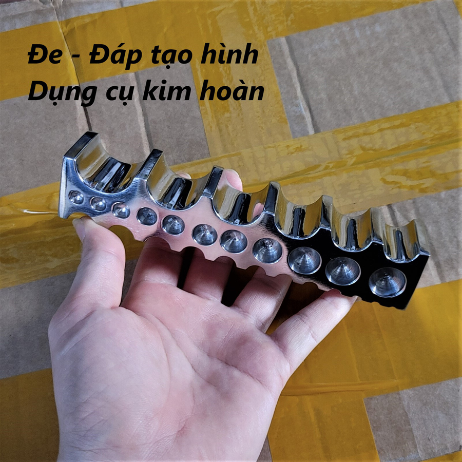 Đáp inox tạo hình tròn, oval, bán nguyệt, rãnh vuông  - Dụng cụ kim hoàn