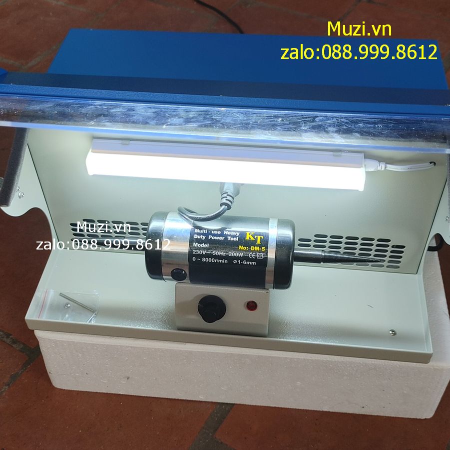 Máy Đánh Bóng Trang Sức 2 Đầu Lồng Hút - Dụng Cụ Kim Hoàn