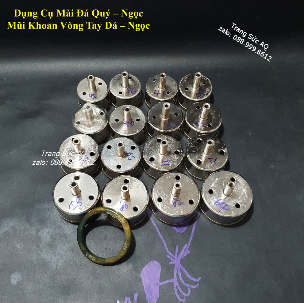 MŨI KHOAN VÒNG TAY - VÒNG ĐÁ, VÒNG NGỌC BẢN LIỀN
