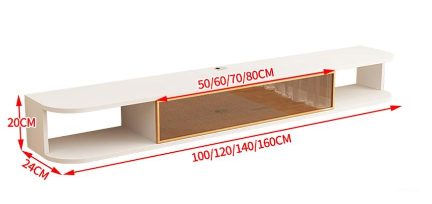 KỆ TIVI GỖ CÔNG NGHIỆP TREO TƯỜNG