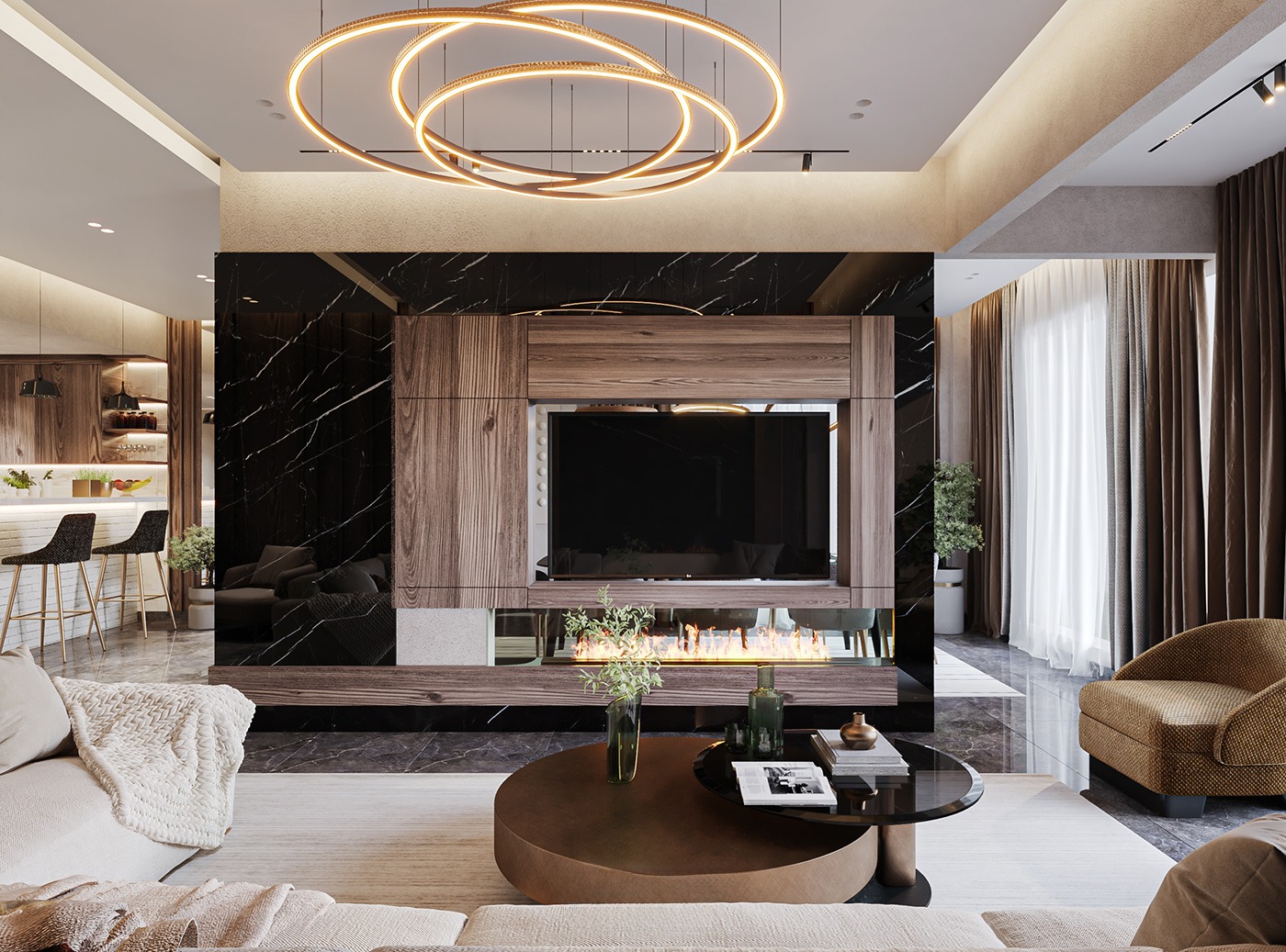Nội thất biệt thự phong cách hiện đại Bắc Giang