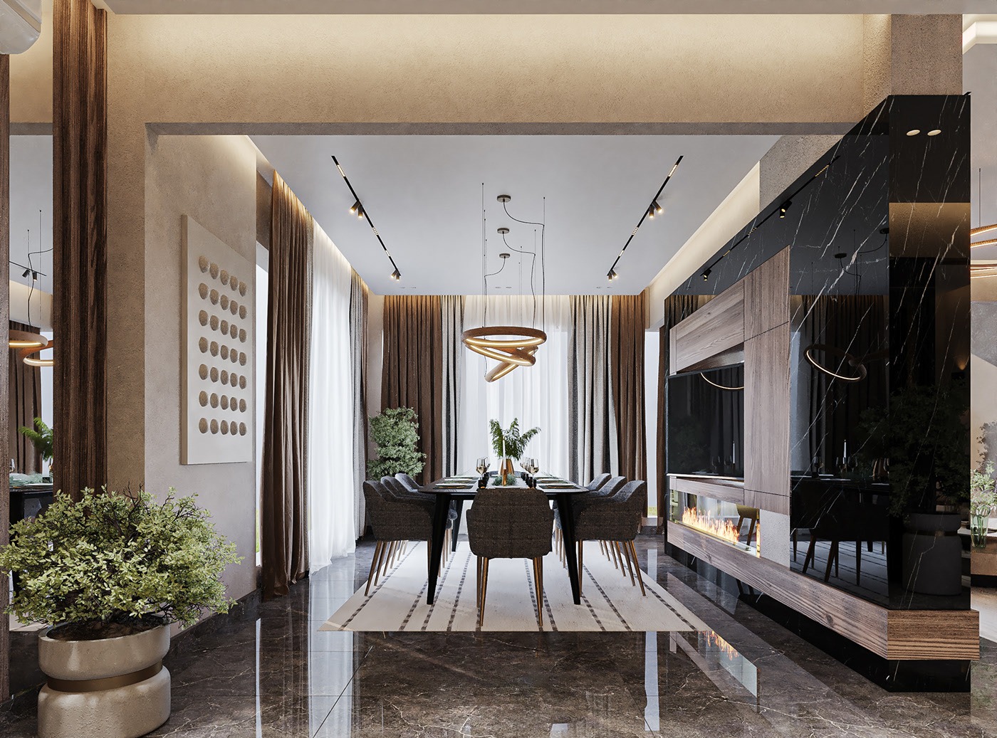 Nội thất biệt thự phong cách hiện đại Bắc Giang
