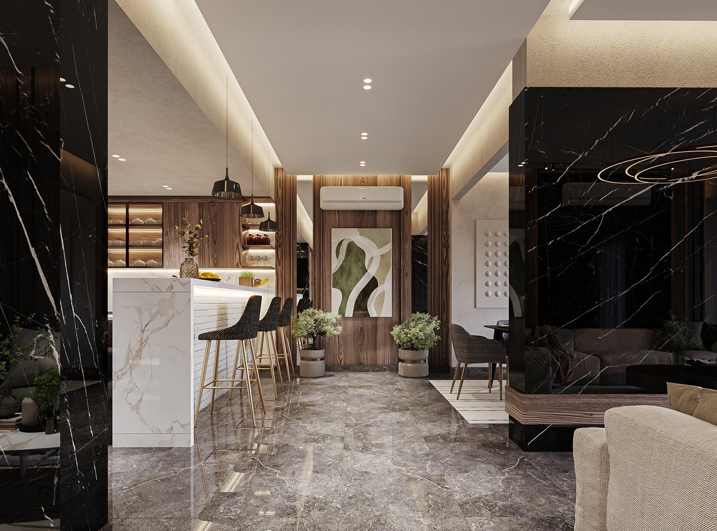 Nội thất biệt thự phong cách hiện đại Bắc Giang