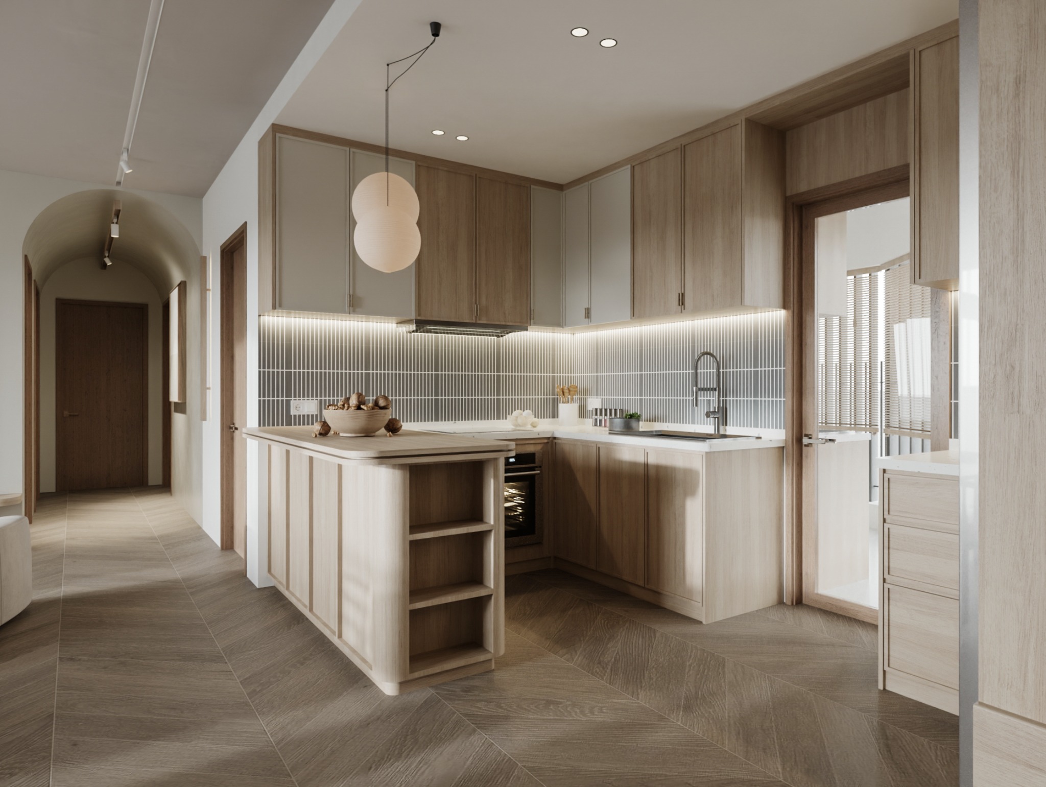 Nội thất chung cư 2 phòng ngủ 70m2 Green star